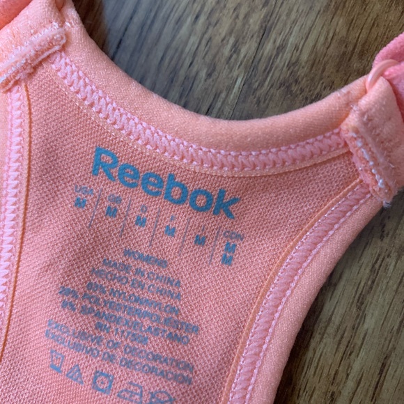 Reebok Orange / Peach Camo Leggings and Bra SET.  Sz M.   New With Tags! - Picture 9 of 9